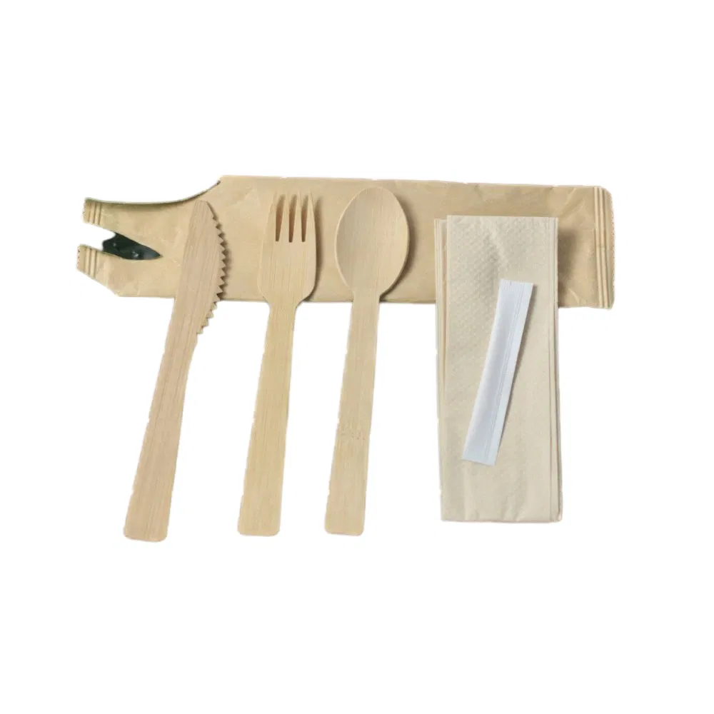 Disposable Home Camping Use Bamboo Dinnerware/Tableware/Cutlery Set