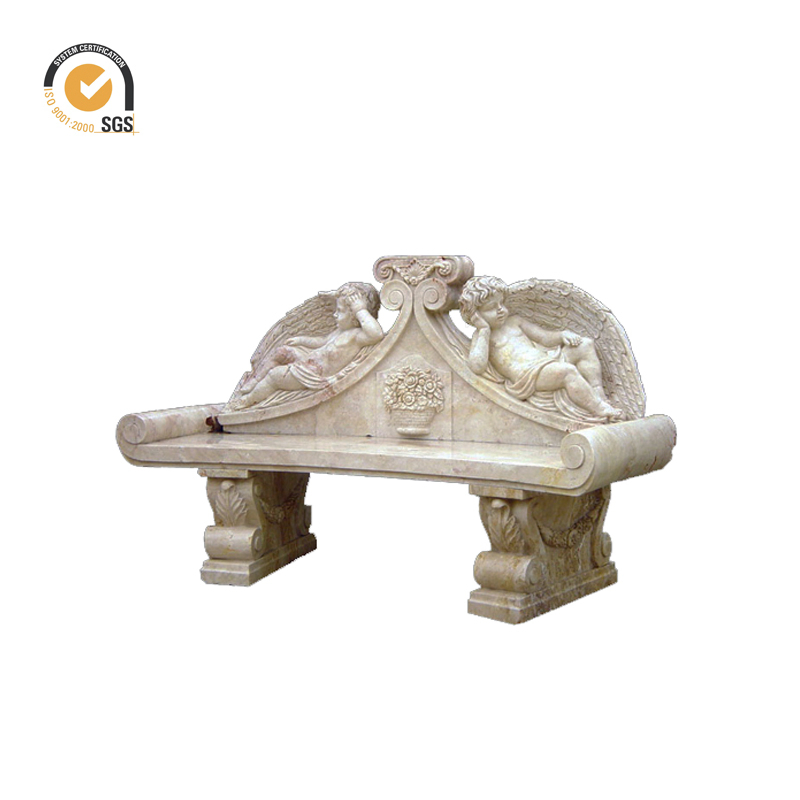 Luxury Garden Stone Bench White Marble Bench Seat Mbg-27