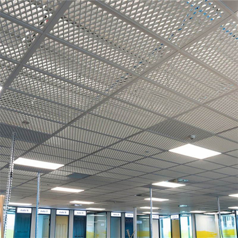 Durable Metal Carbon Steel Outside Powder Coated Facade and Wall Caldding Aluminium Flattened and Raised Stainless Steel Expanded Metal Mesh