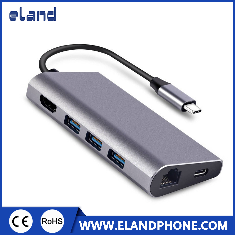 8 in 1 Type to 3u3/HDMI/Pd/SD/TF/RJ45