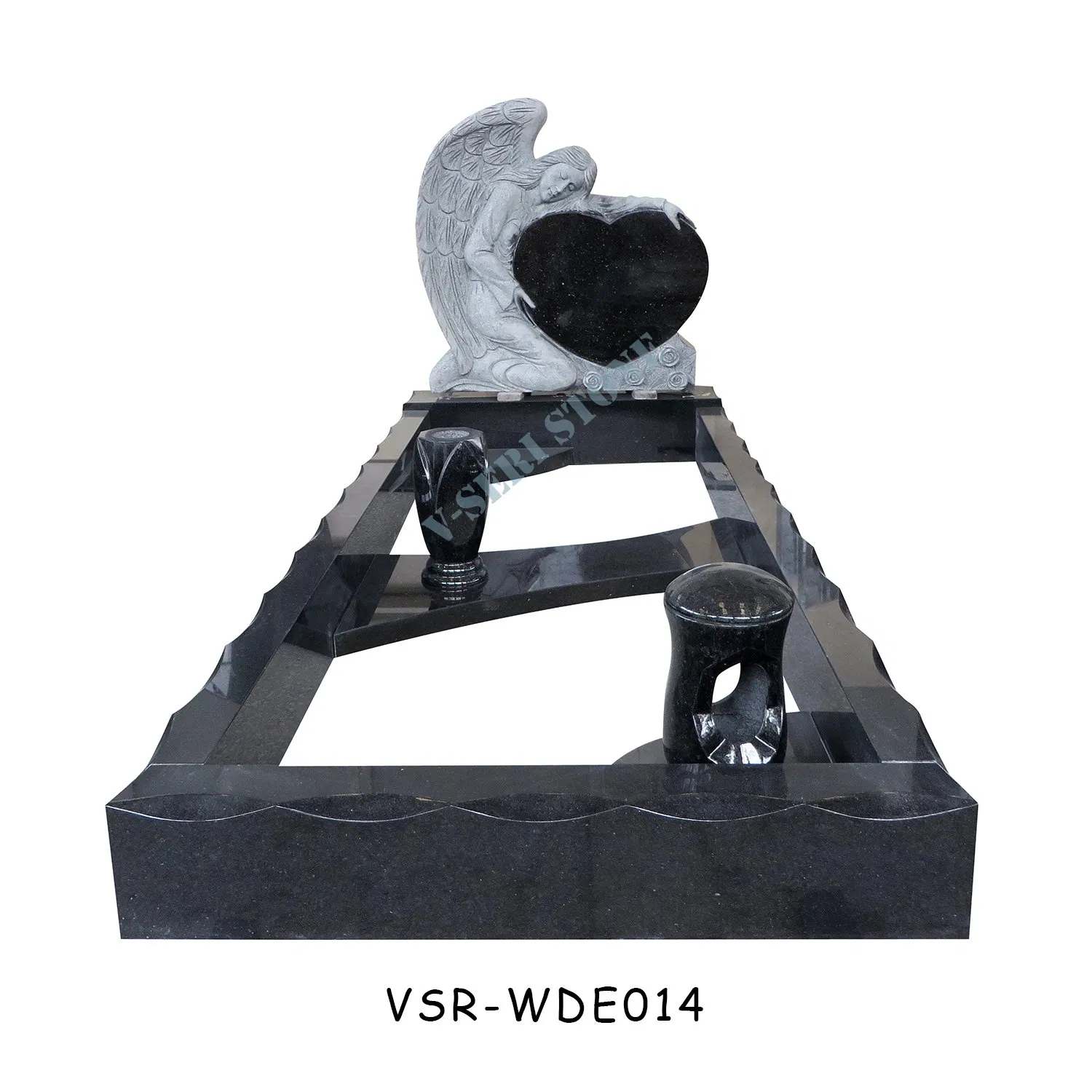Popular Customized Angel Heart Tombstone Design Headstones Monuments