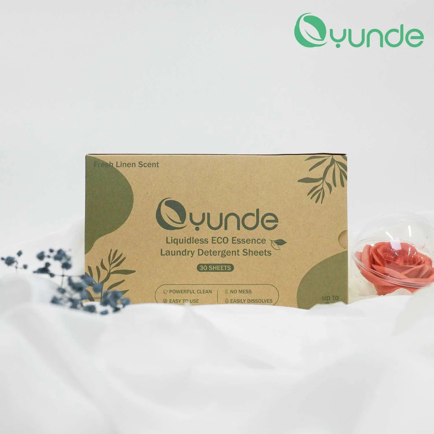 Private Label Natural Organic Fresh Linen Scent Laundry Soap Sheets with Protease