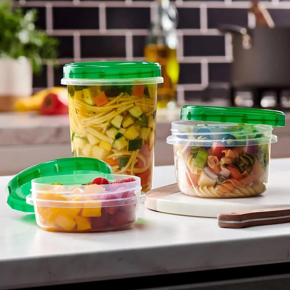 12pack 16oz PP Deli Disposable Food Storage Container with Lid Plastic Drinking Cups Liquid Takeout Packing Lunch Box