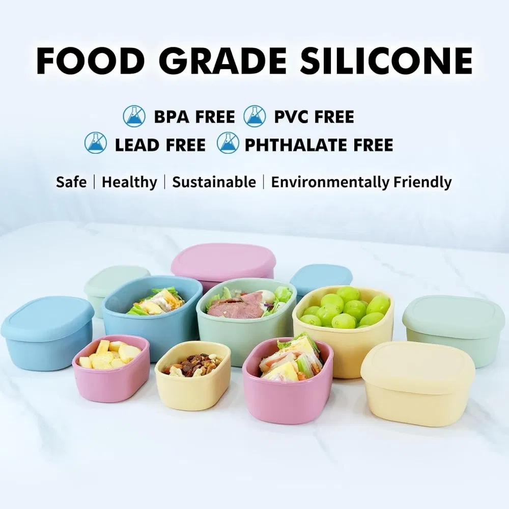 Premium 3-Piece Silicone Lunch Box Set for Easy Meal Prep
