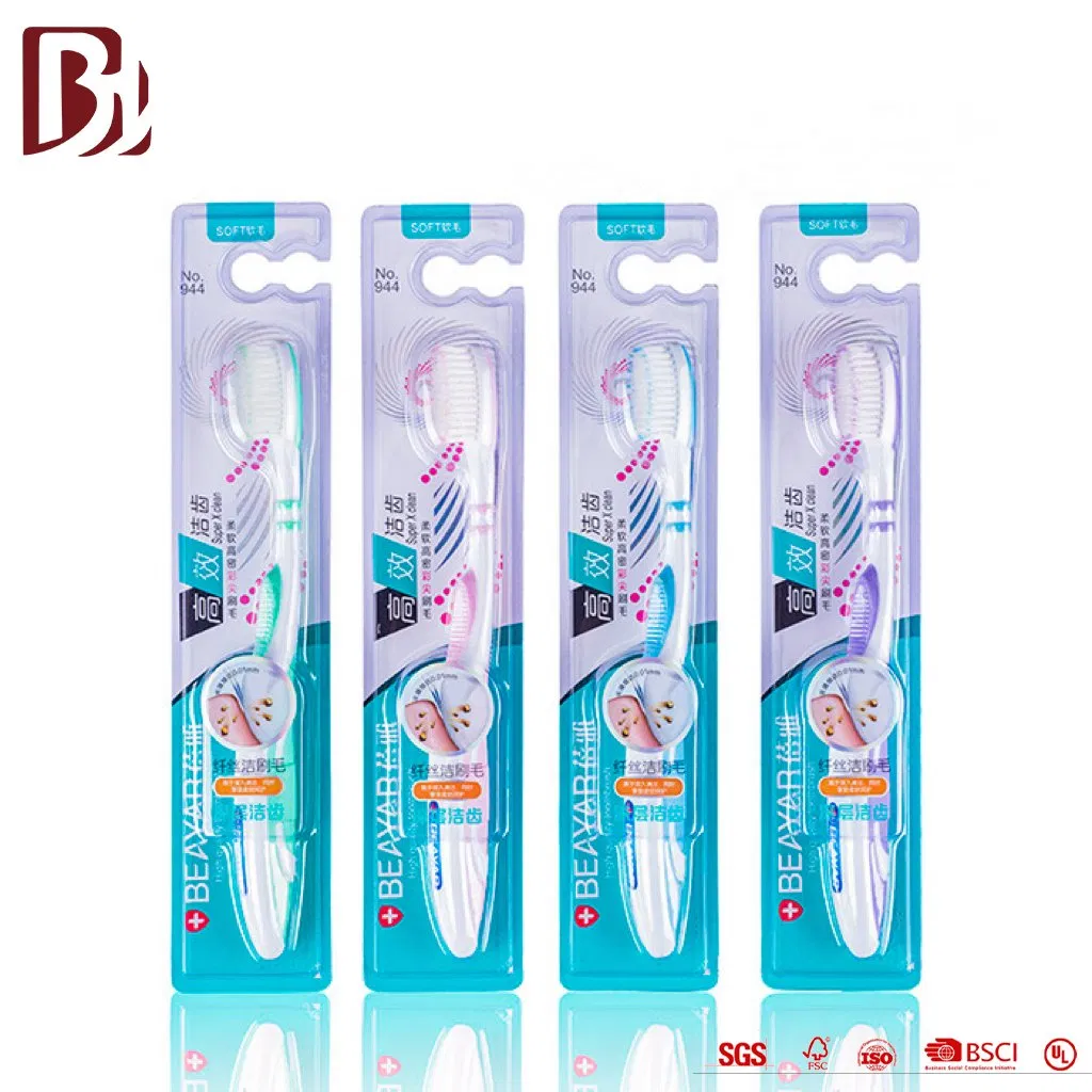 Hanger Card Soft Bristles Adult Toothbrush with Individual Package