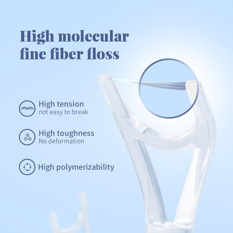 Replaceable Silicone Material Glowing Dental Floss Pick Dental Floss for Cleaning