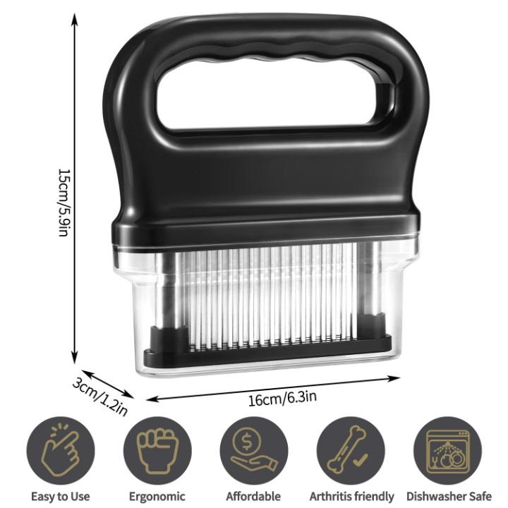 Meat Tenderizer BBQ Marinade Stainless Steel Sharp Needle Blades Kitchen Meat Tool Tenderizer