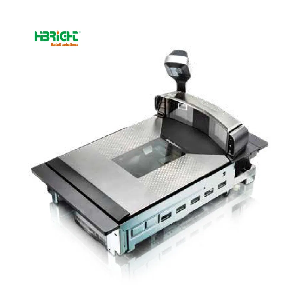 Supermarket Checkout Counter 2-D Car Code Reading Barcode Sacnner with Remote Scale Display