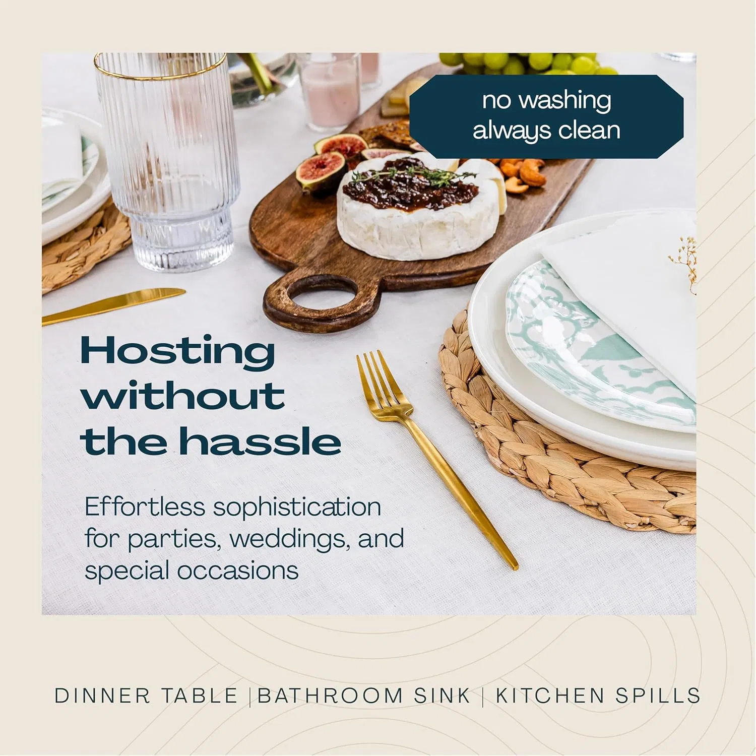 Custom Logo Dinner Napkins Eco-Friendly for Weddings Hotel