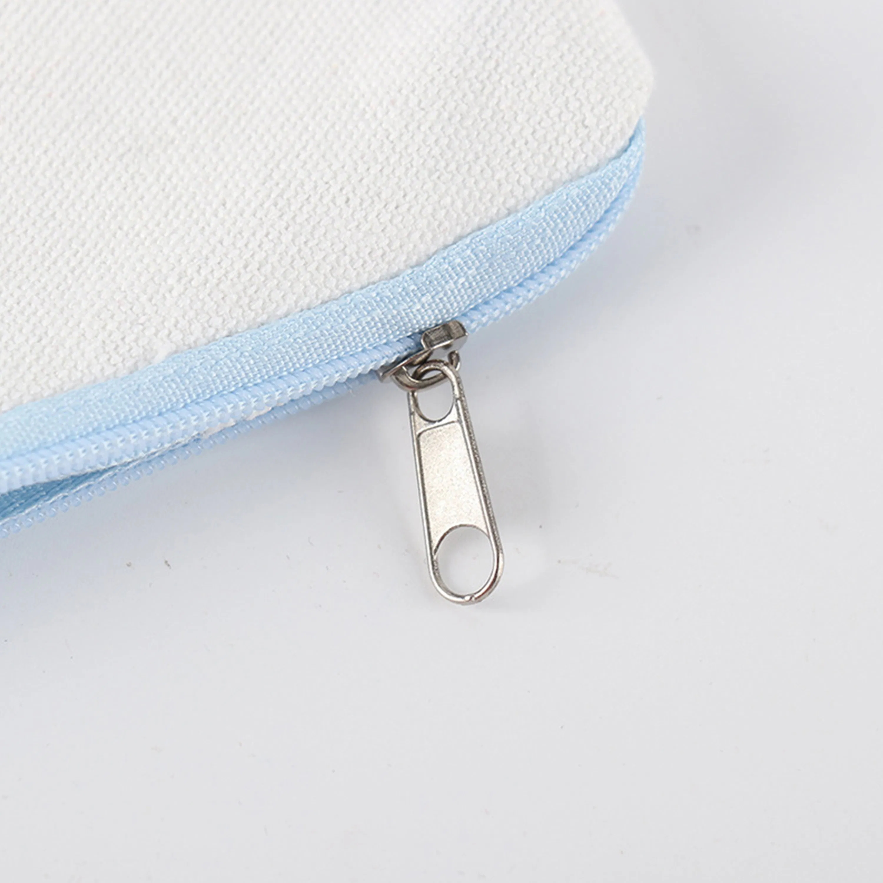 Custom Logo Printed Large Space Canvas Zipper Eye-Shadow Cosmetic Brush Storage Bag Cotton Makeup Pouch
