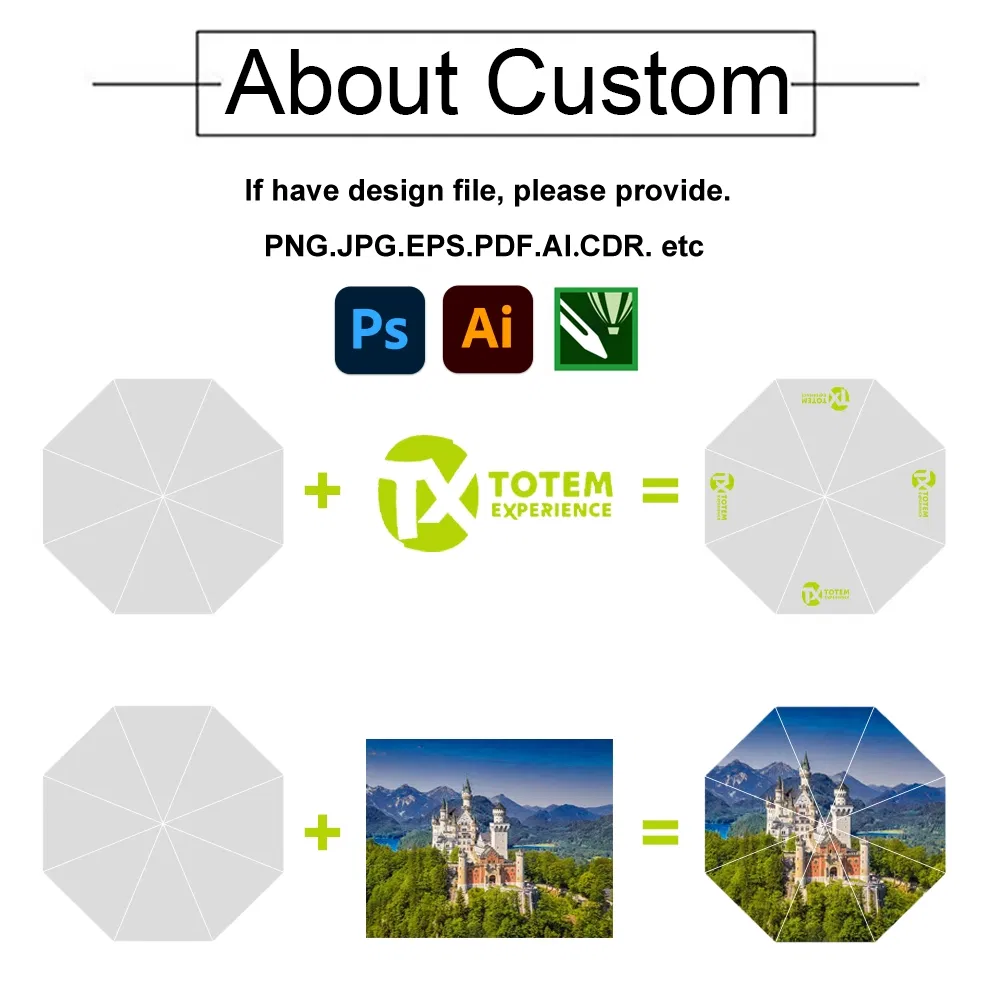 DICDE Automatic Open Close Umbrella Handle Custom Logo Wholesale Rain Umbrella