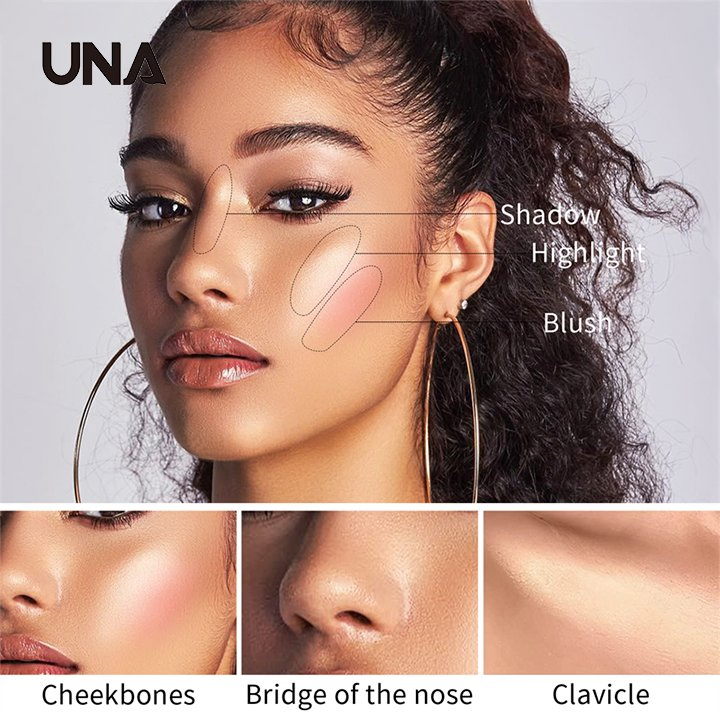 Private Label Wholesale Face Contour Makeup Stick Multi Color Bronzer Pink Blush Shimmer Highlight Stick