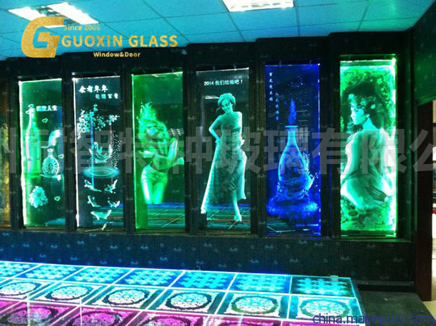 Premium 3D Laser Engraved LED Glass Artwork for Home Dé Cor