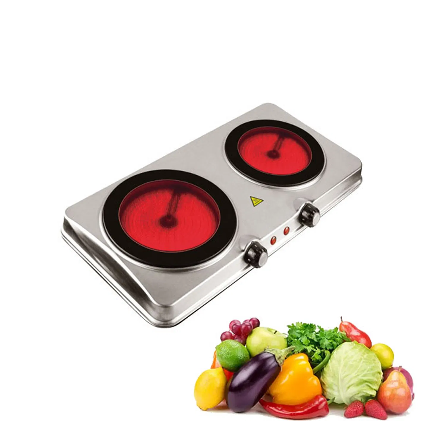 Ceramic Electric Stove with Two Burners for Home