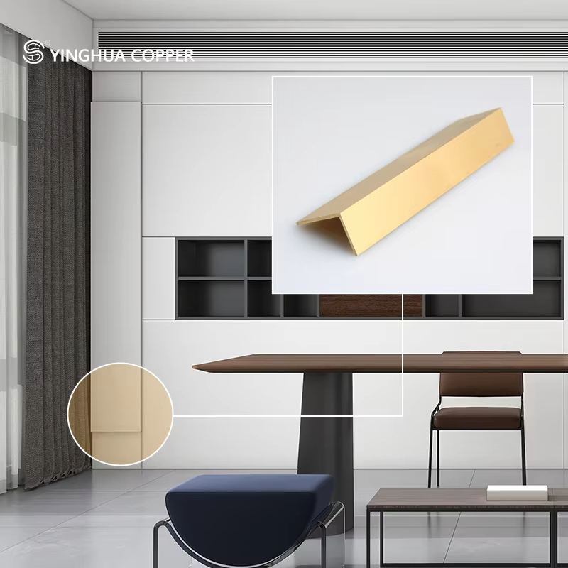 L-Shape Metal Trim Strip with Copper Bars for Corners