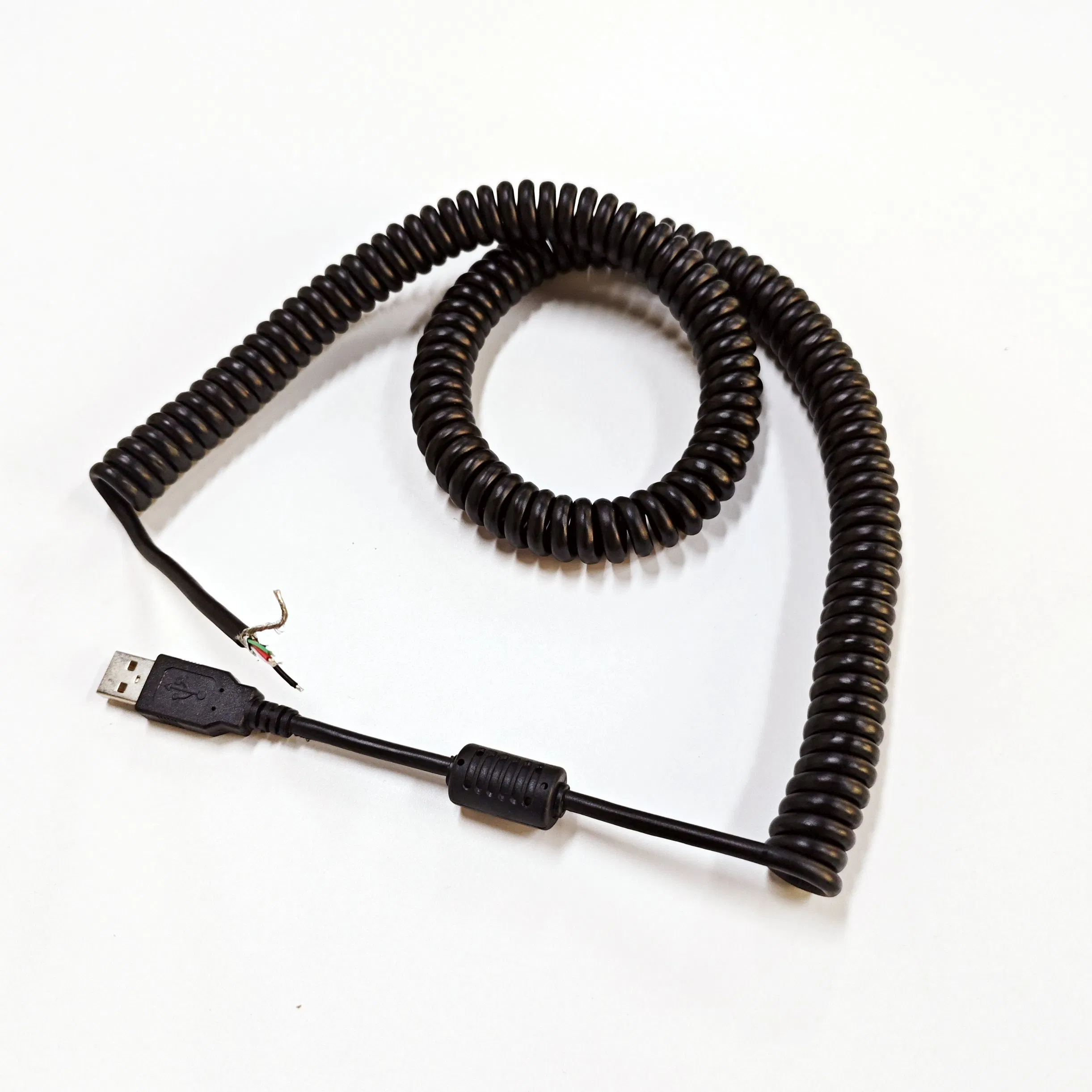 USB спиральный удлинительный кабель 3A