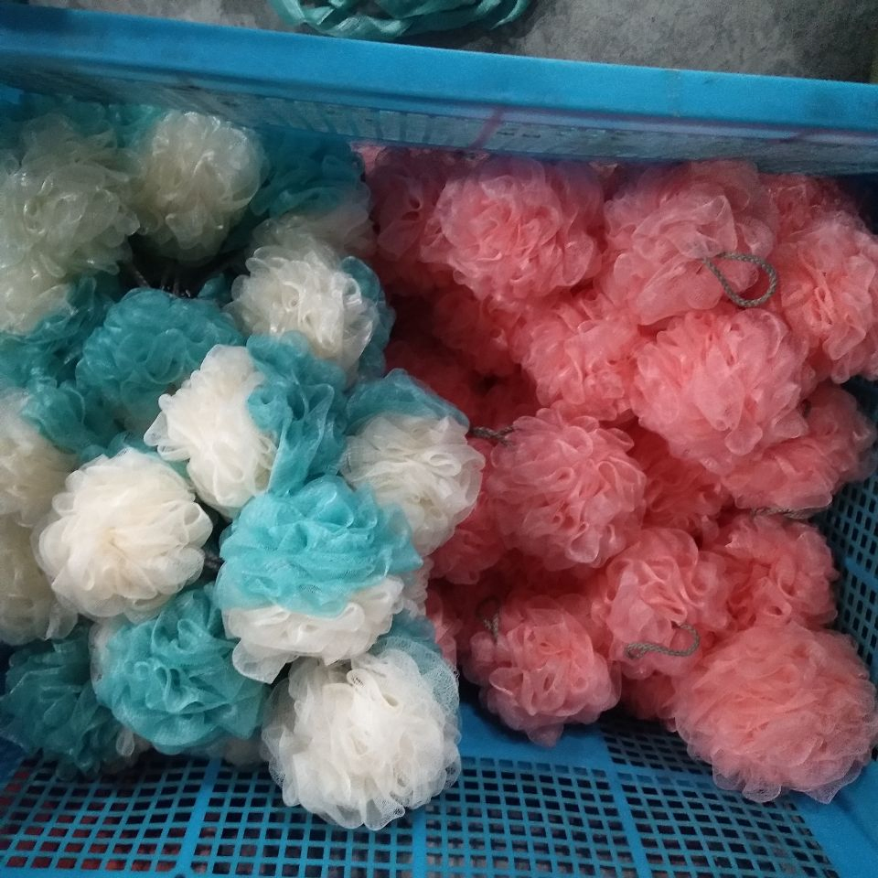 Shower Puff Flower Rolls for Body Cleaning