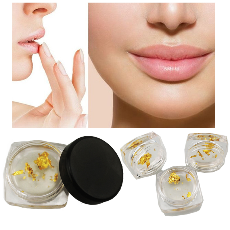 OEM Gold Foil Jello Moisturizer Lips for Long Lasting Transparent Shine Lip Balm 5g