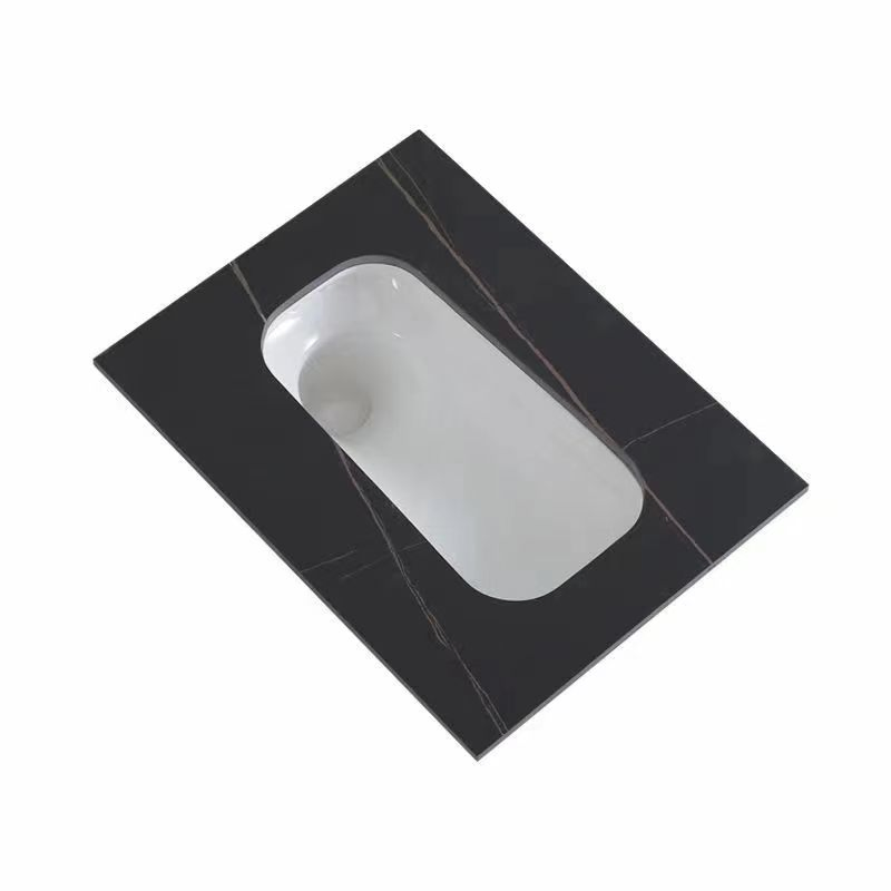 Modern Black Marble Pattern Squatting Pan Wc Toilet Public Squatting Toilet Pan