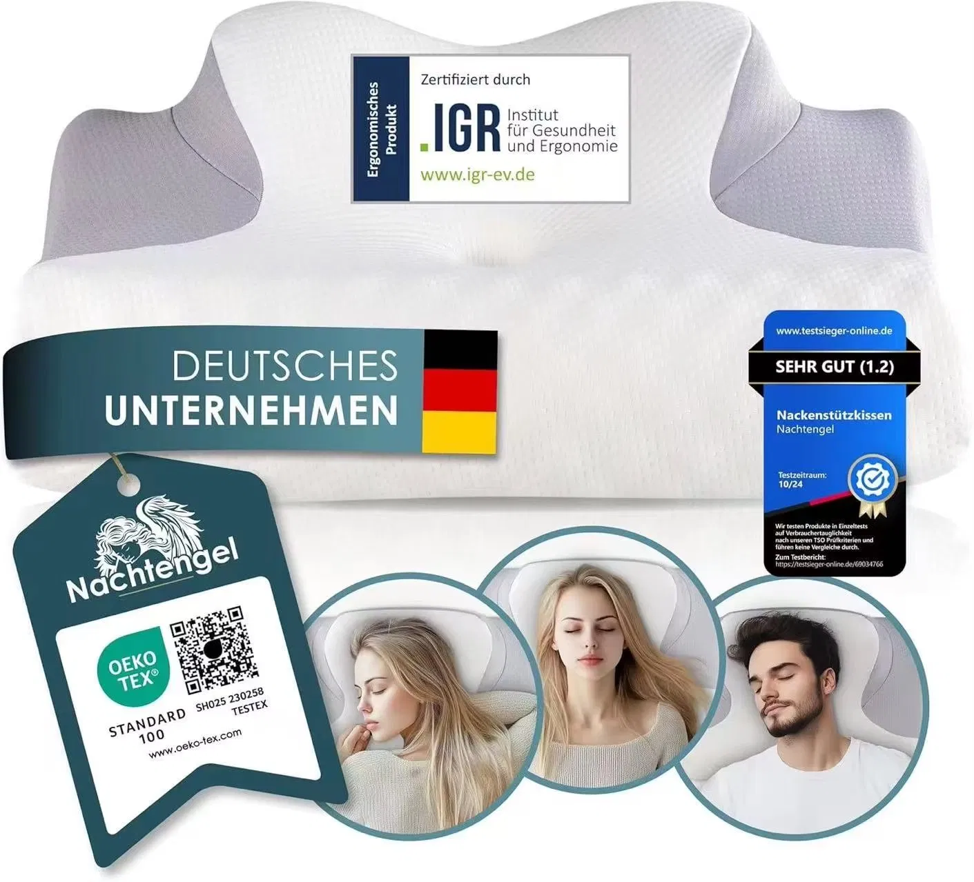 Ergonomic Cervical Pillow for Neck Pain and Shoulder Pain Relief