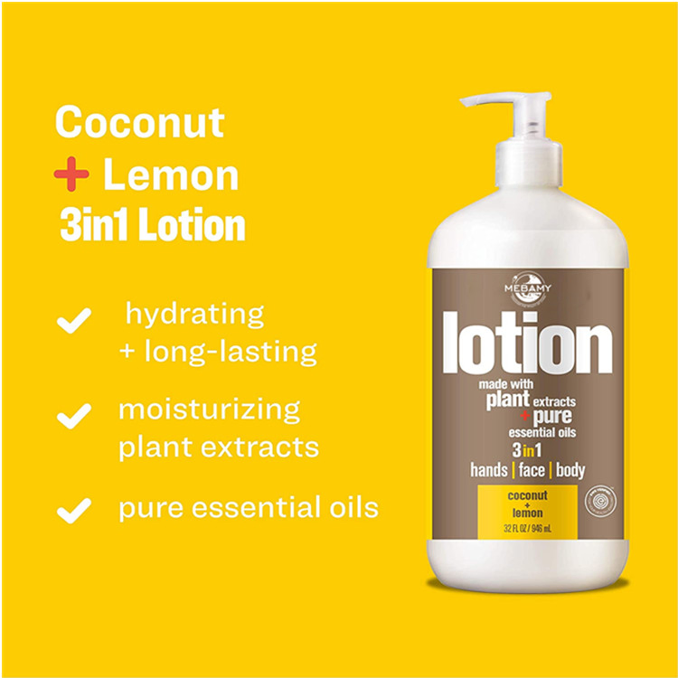 Wholesale Natural Coconut & Lemon Hydrating Moisturizing Body Lotion