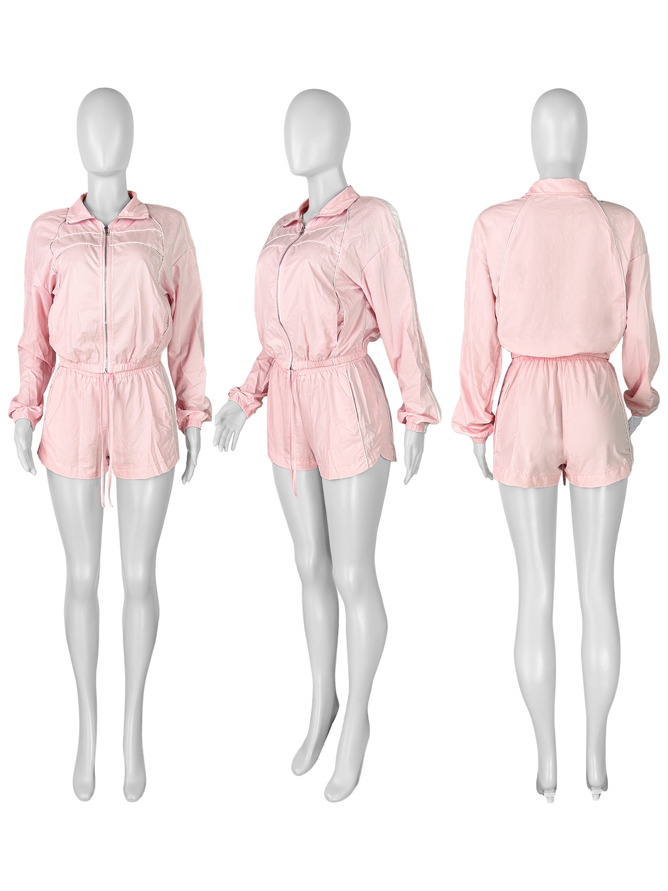 Костюм спортивный женский летний куртка и шорты для бега