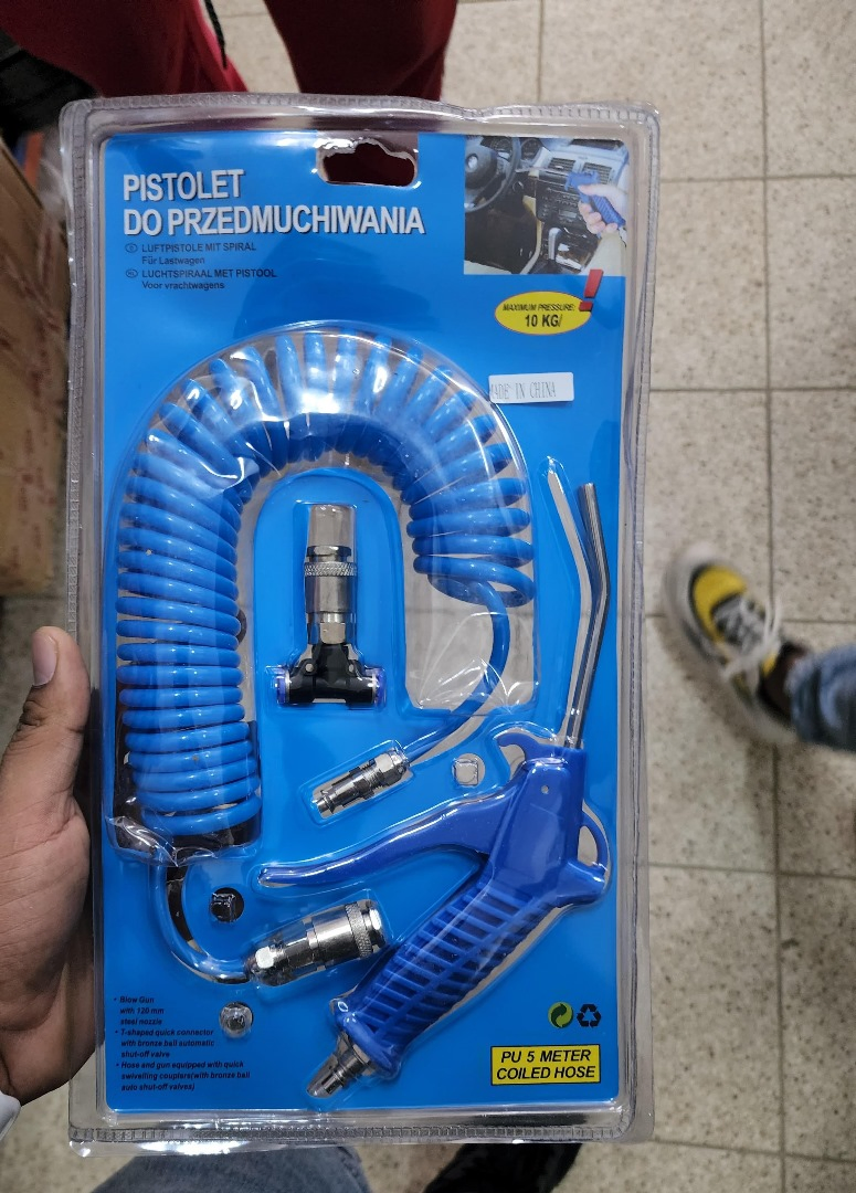 Pneumatic Air Blow Gun Cleaning Kit with Hose