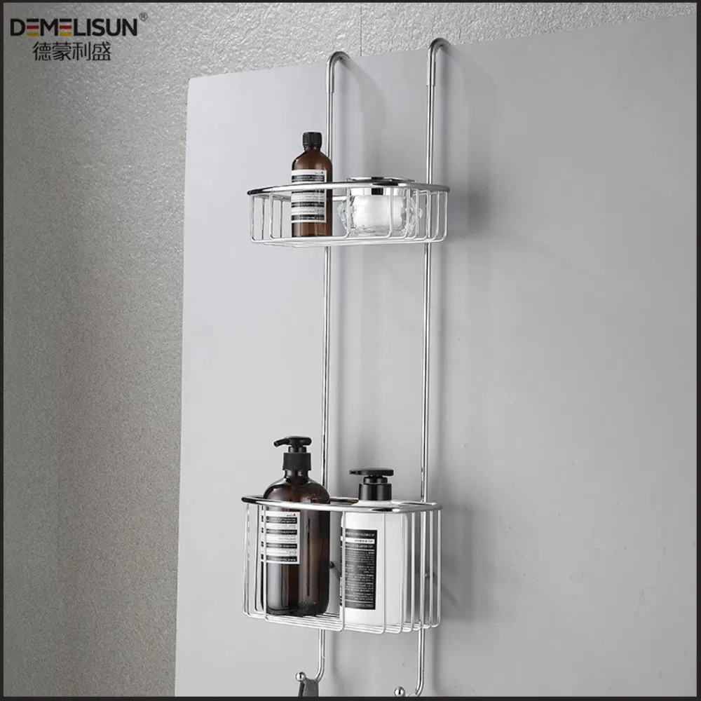 Bathroom Accessories 2 Tier Bathroom Organizer Shelf Shower Rack Hanging Basket