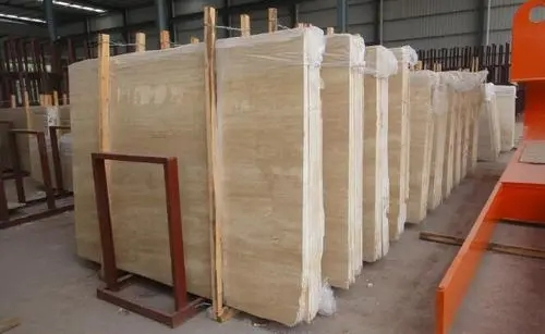 China Wholesale Marble Stone Travertine Pacific Travertine Pavers Honed Marble Slab Travertine Outdoor Floor Tile for Projects