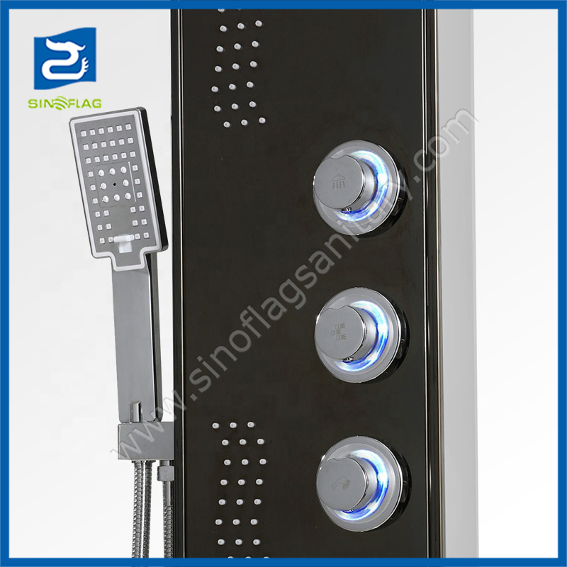 Hot Sale Bathroom Shower Panel Body Jets Black Shower Mixer
