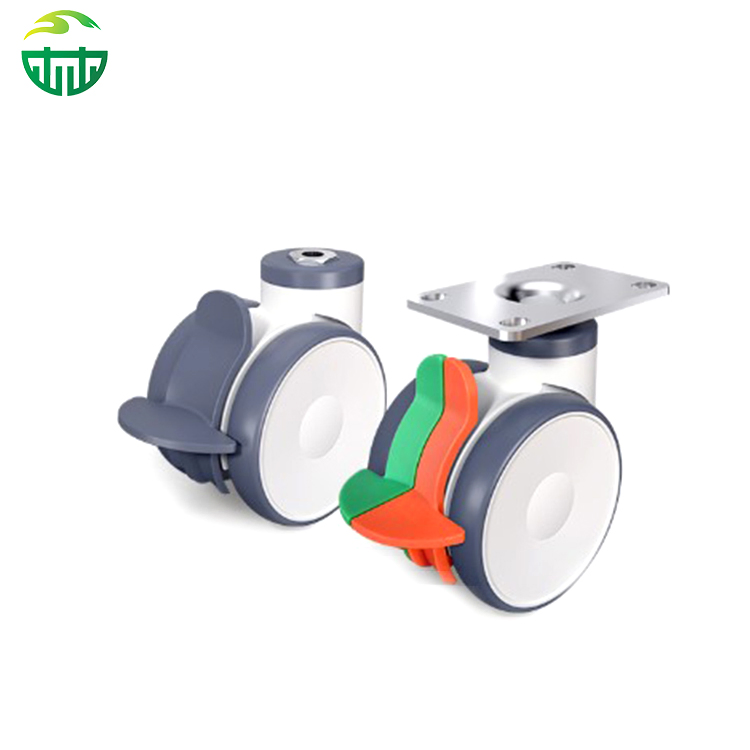 Medical Twin Wheel Casters for Hospital Trolleys 4/5 Inch 125kg