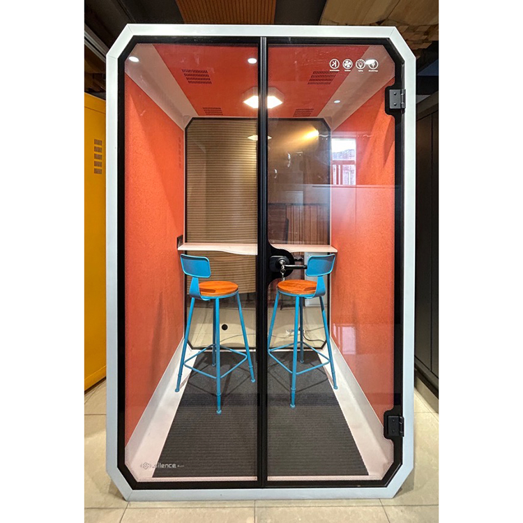 New Acoustical Sealed Insulating Glass Sound Absorbing Office Sofa Phone Booth Seating High Pod