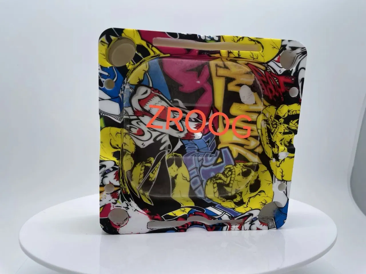 High Temperature Heat Resistant Round Design Cigars Cigarettes Ash Tray for Outdoor