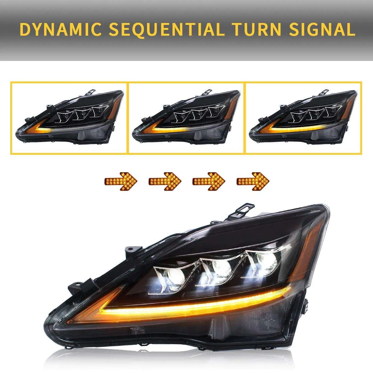 15-25W Clear High-Power LED Car Headlight for Vehicle Repair