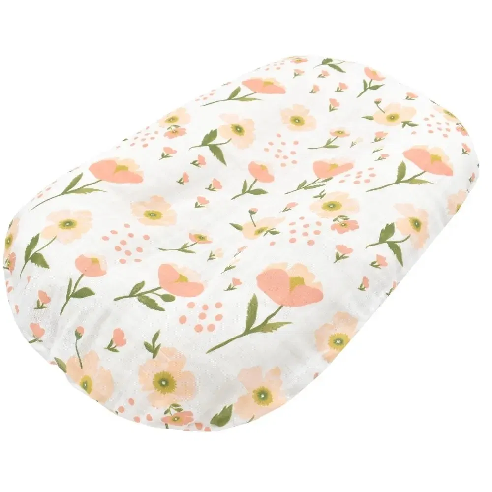 Custom Breathable Baby Lounger Cover Bamboo Breathable Removable Infant Bassinet Nest Cover