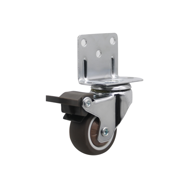 New 1.5" U Shaped Clips with Brake Customized High-Quality TPR Wheels Light Duty Caster