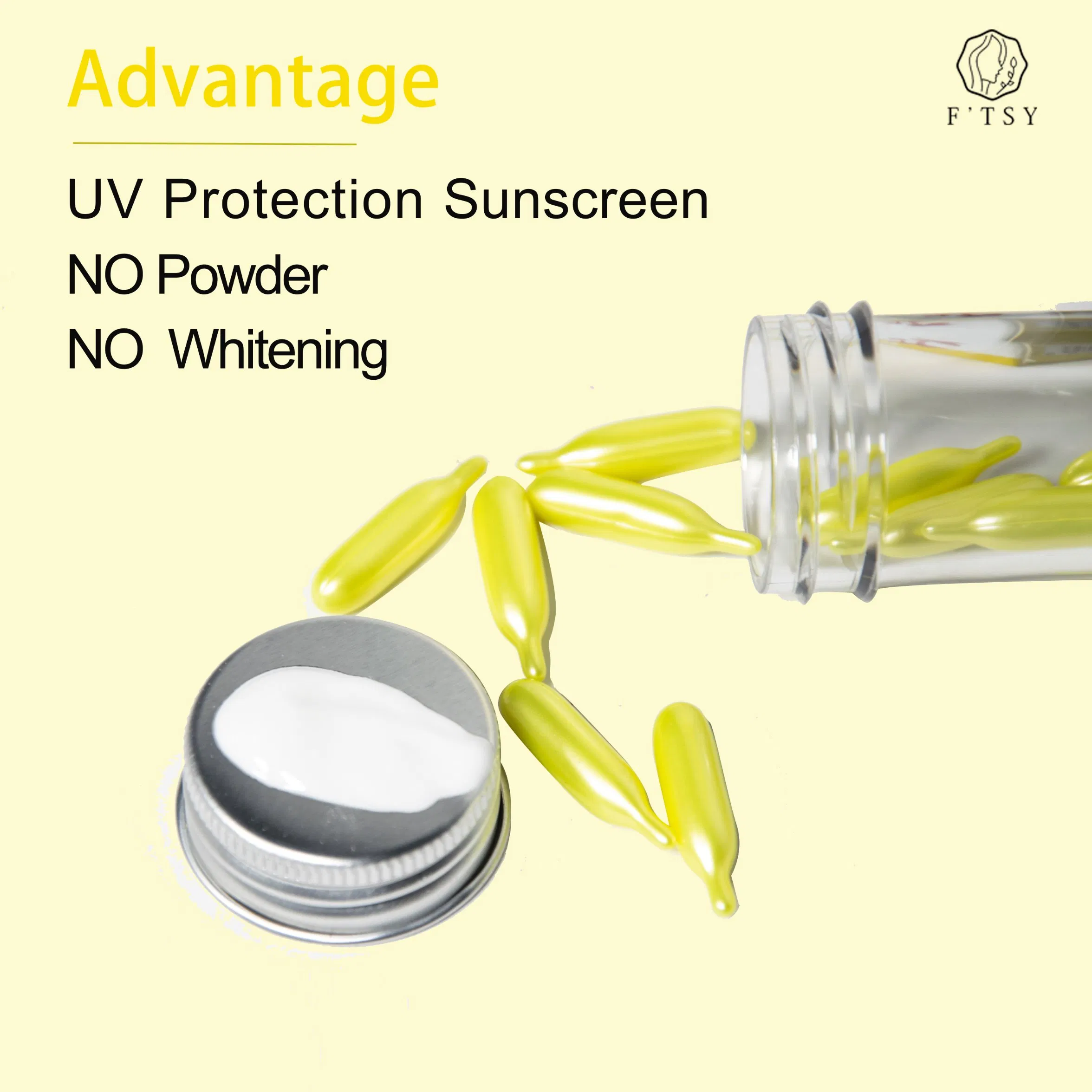 Private Label SPF 50 Capsule Sunscreen Sunblock Travel Size Sunscreen Capsules