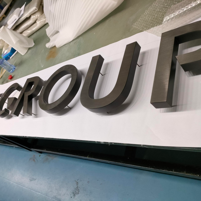 Custom Stainless Steel Metal Mirror Channel Letters for Business Logo