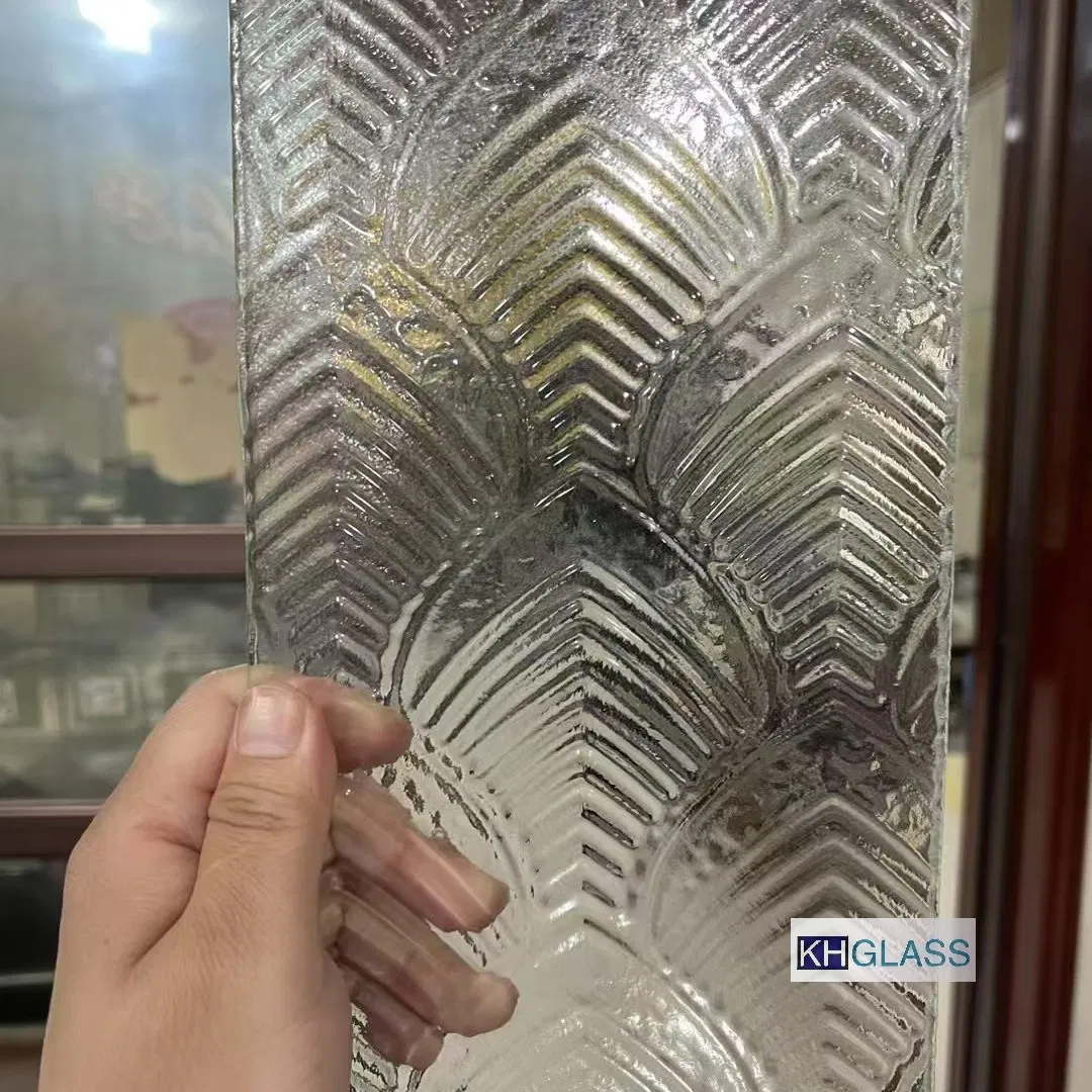 6mm 8mm Stylish Cast Textured Factory Supply Clear Tempered Toughened Bent Glass for Building Glass Door and Window