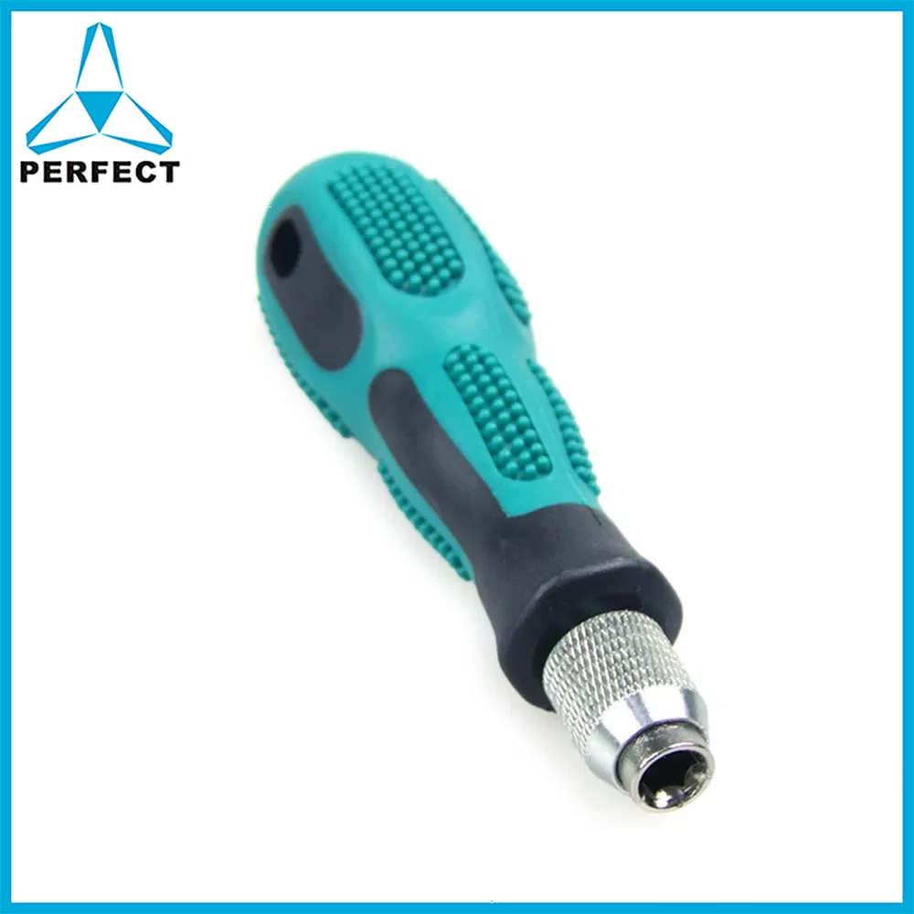 Multi-Function 1/4" 6.35mm Non-Slip Dismountable Screwdriver Handle with Soft Rubber