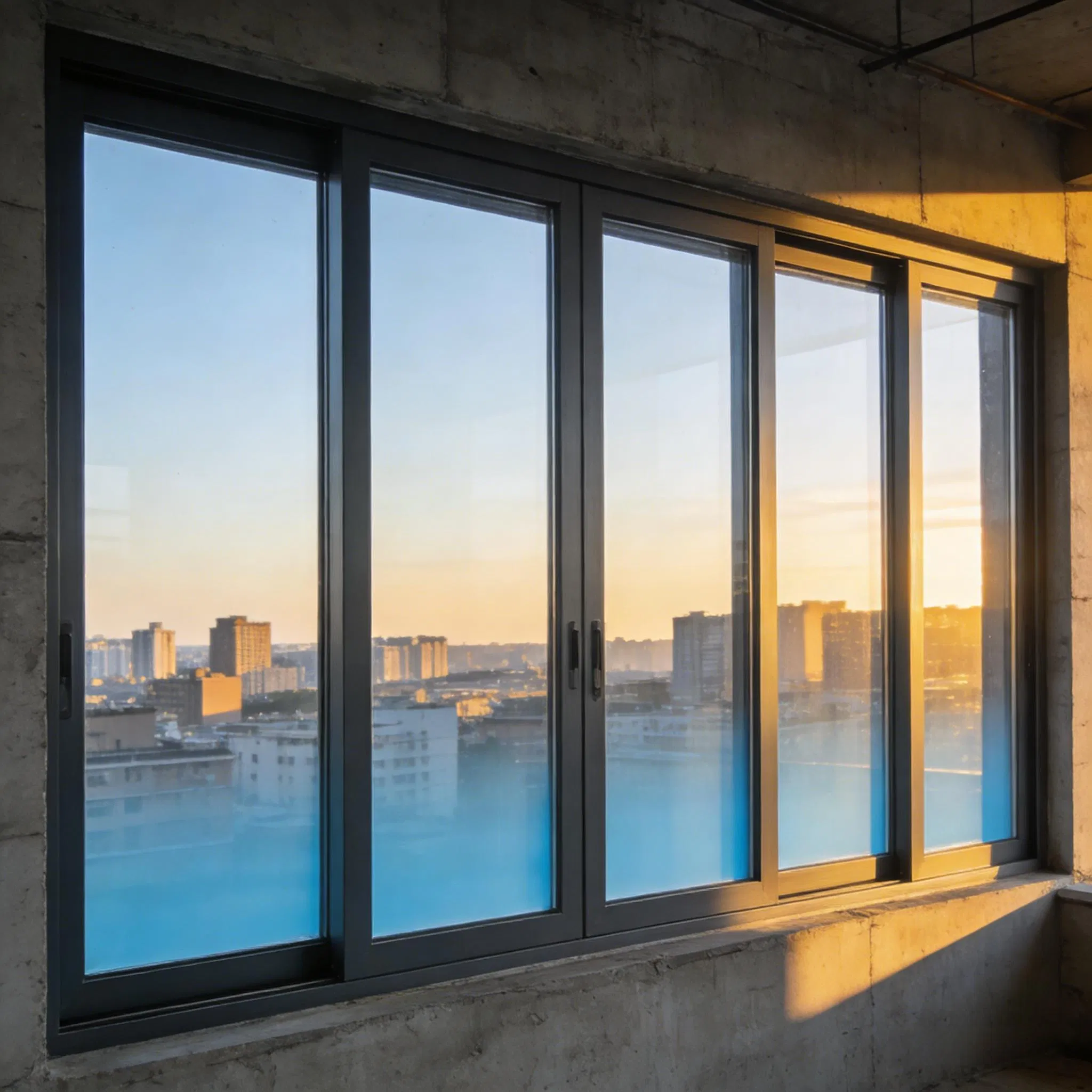 Sleek Sliding Window with Durable Aluminum Alloy and Anodized Finish