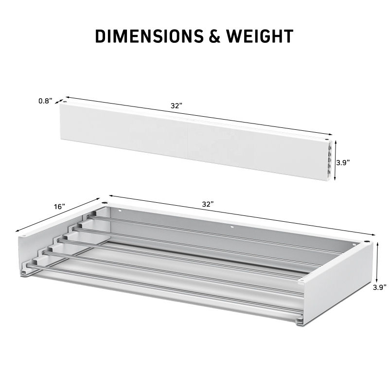 High Quality Wall Collapsible Clothes Drying Rack Folding Laundry Dryer Hanger