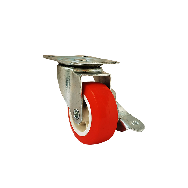 2-Inch Heavy Industrial Casters Factory Direct Sales Light Red Casters for Furniture