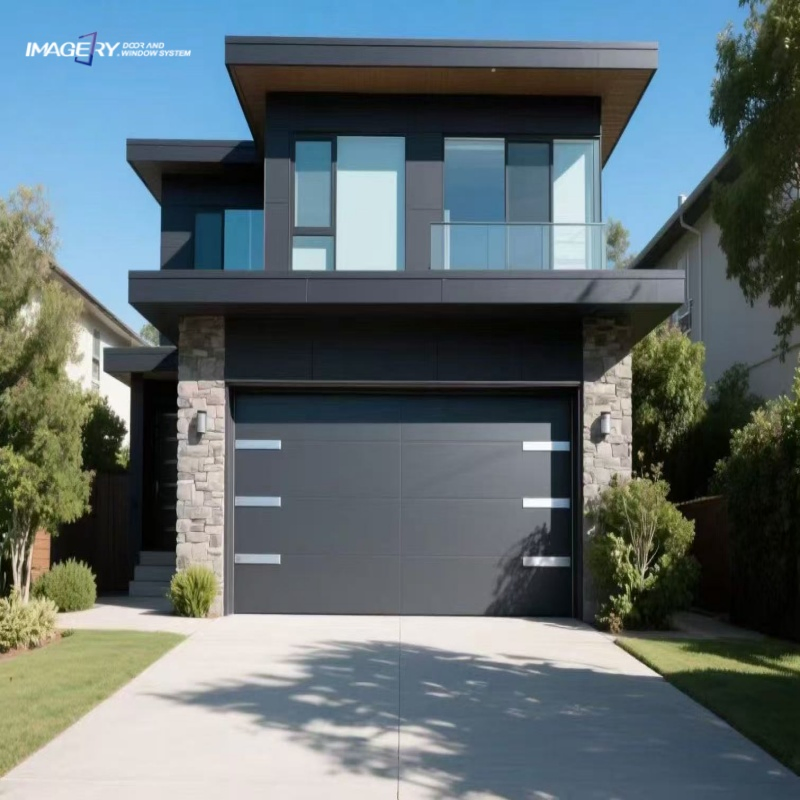 Waterproof & Anti-Corrosion Automatic Smooth Aluminum Sectional Garage Door for House