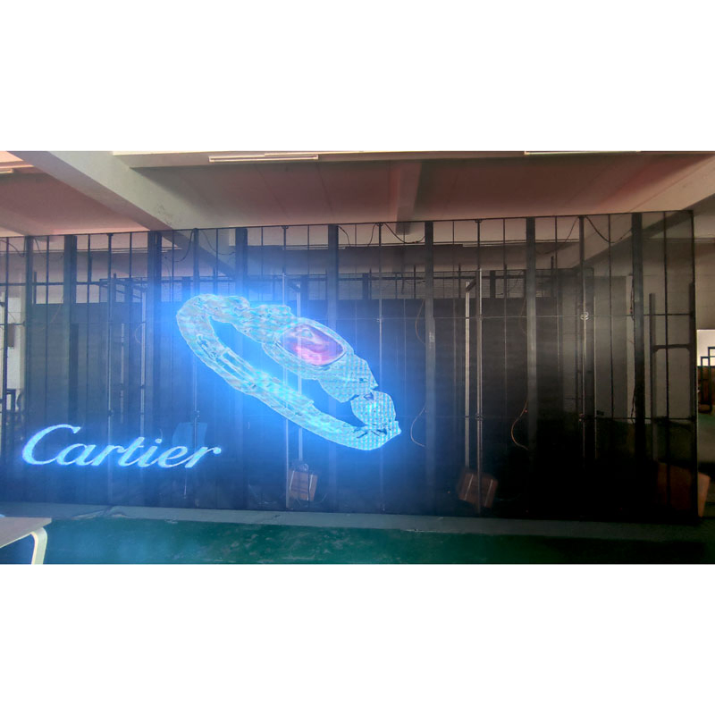 Indoor P3.91-7.82 Glass Window Transparent LED Video Wall Mall Bar Glass LED Transparent Panel Display Screen