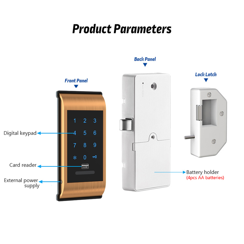 Office Electronic Keyless Digital Cabinet Lock with Card Reader