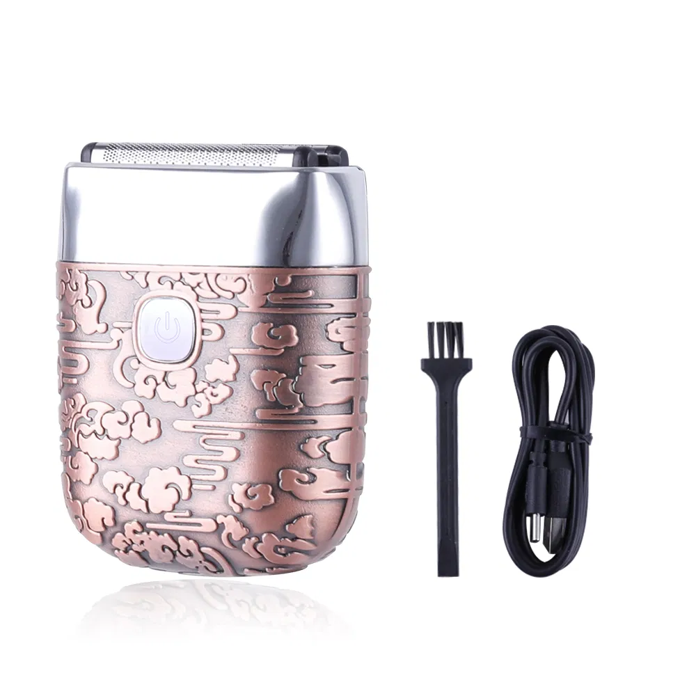 Electric Mini Portable Rechargeable Razor Double Foil Shaver for Men