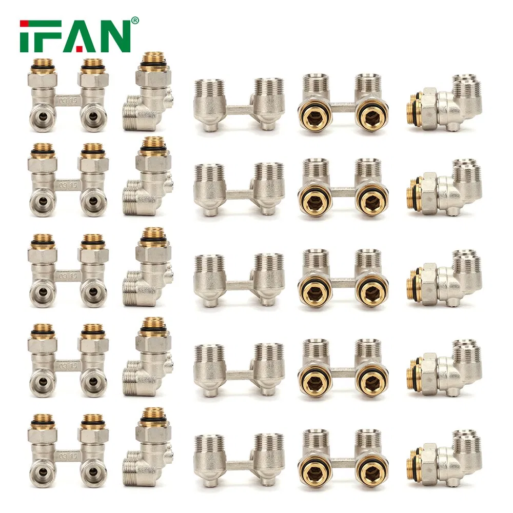 Ifan Brass Straight Angle Radiator H Valve 1/2'' 3/4" Trv Angle Valve for Plumbing for HVAC