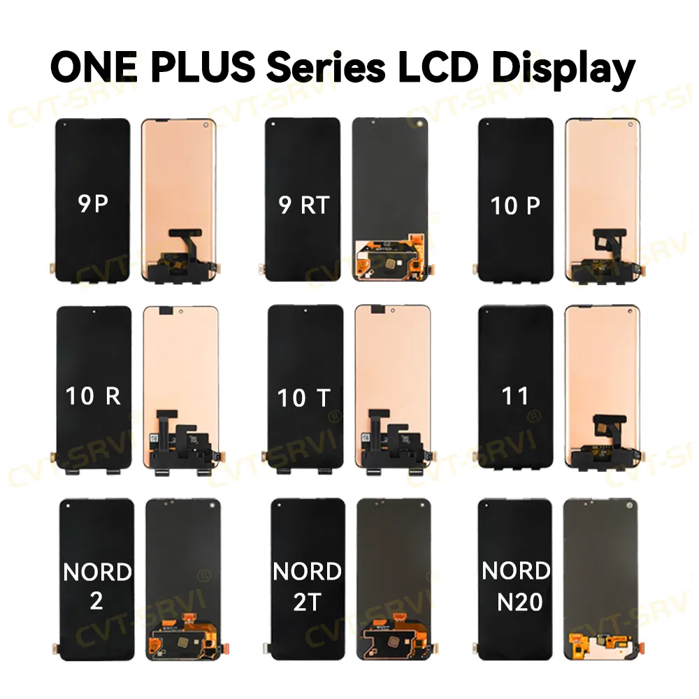 CVT Wholesale Factory 100% Tested Mobile Phone LCD LCD Pantalla Para Celular for One Plus 9p Rt 10p R T 11 Nord2 2t N20 with Factory Price Mayoristas