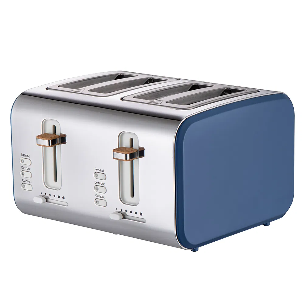 Hot Sell Sandwich Electric 4 Slice Stainless Steel Smart Bread Toaster with Adjustable 6 Level Control